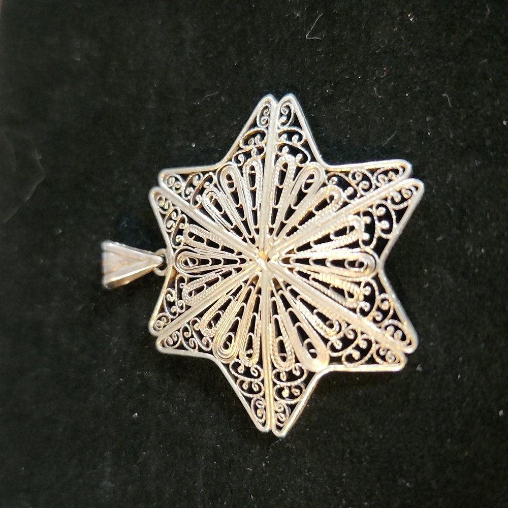 Vintage Danish Filigree star pendant